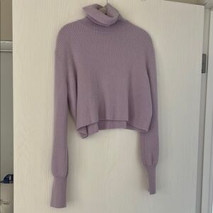 Reformation Luisa Lilac cropped Turtleneck Sweater